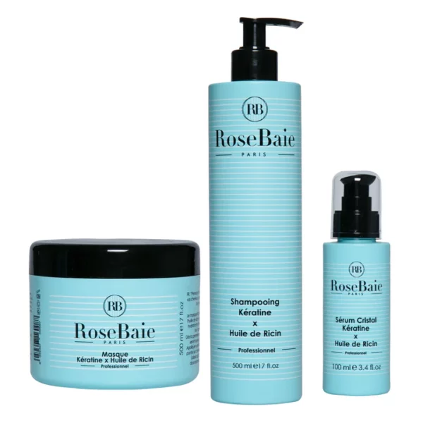Trio Rose baie Huile De Ricin