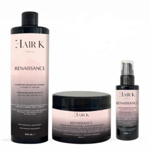 Trio réparation intense Caviar, argan, kératine et acide hyaluronique Hair K