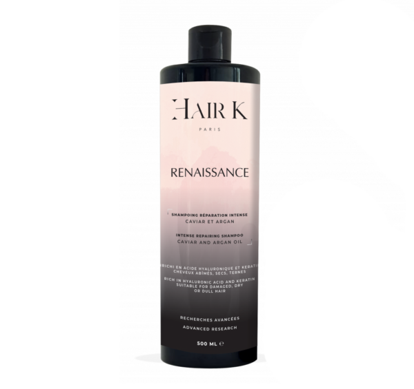 Shampoing réparation intense caviar, Argan, kératine et acide hyaluronique