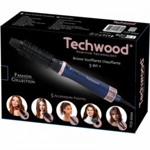 Techwood Brosse Soufflante Chauffante 5 en 1
